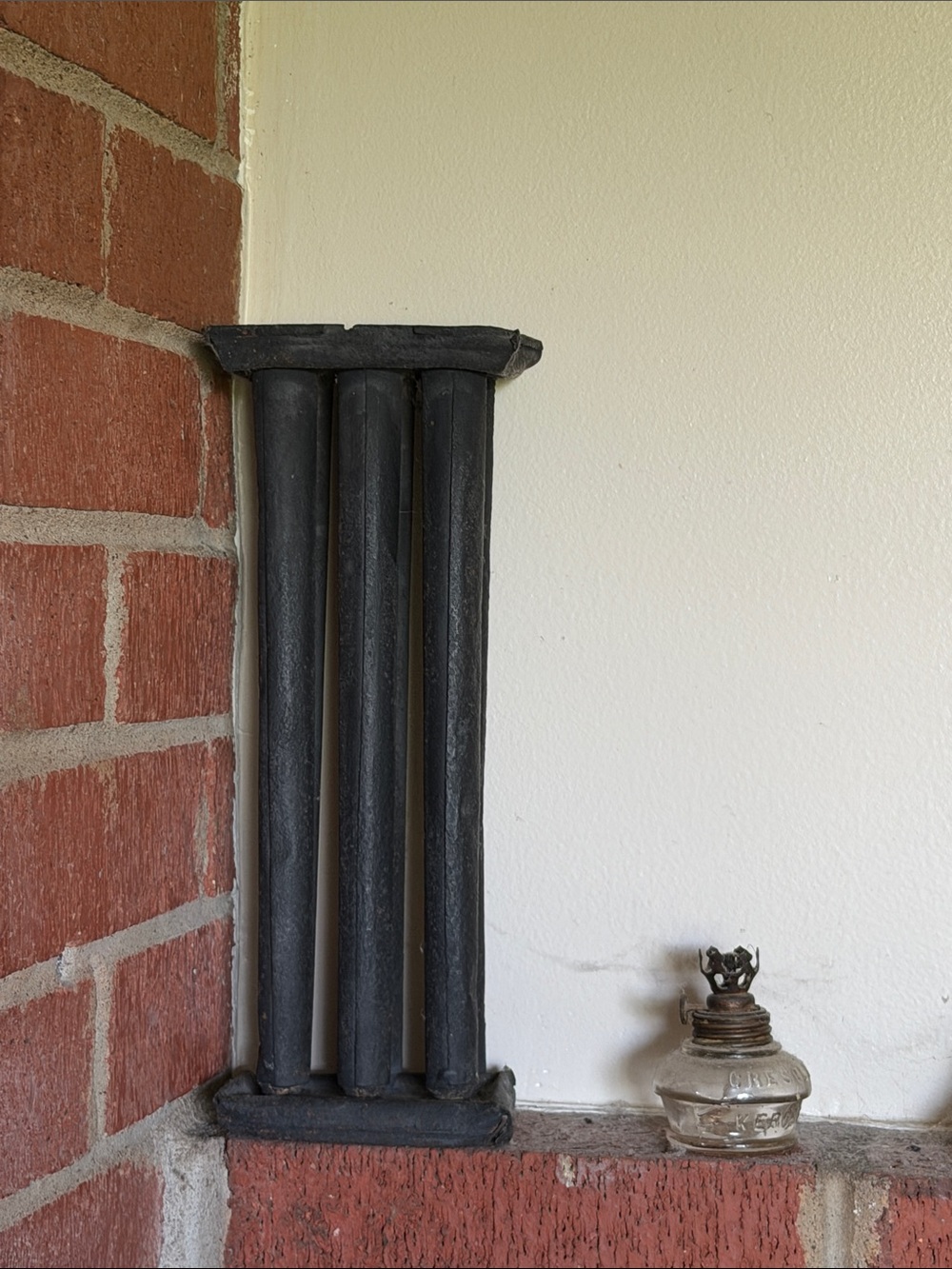 Vintage 19 century Antique Style Cast Iron Candle stick Mold- Black